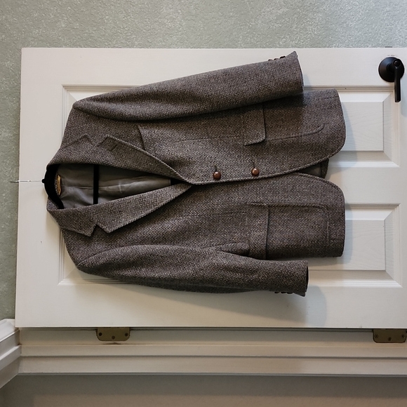 Vintage Adam Row Harris  💯 Wool Blazer Sz Small - Picture 3 of 10